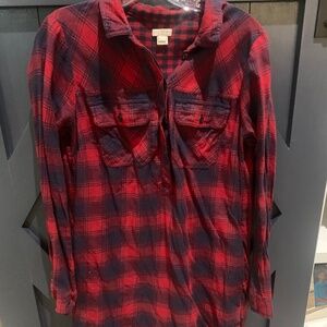 J. Crew Plaid Long Sleeve Dress
